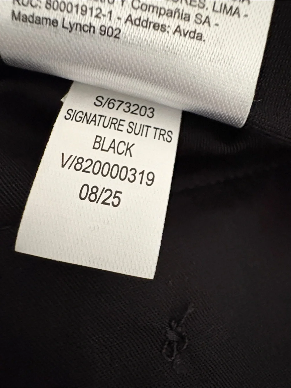 NWOT Banana Republic Signature Italian Hopsack Black Suit Pant Sz 34 x 30.